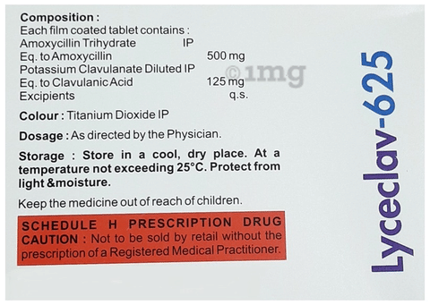 Lyceclav 625 Tablet image