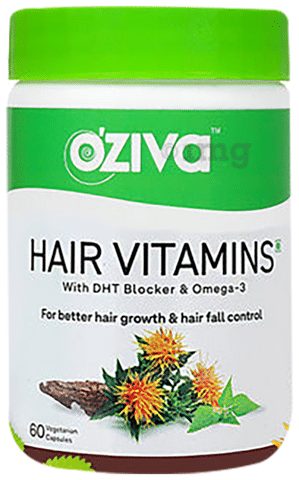 Oziva Hair Vitamins Vegetarian Capsule for Better Hair Growth & Hair Fall  Control: Buy jar of 60 vegicaps at best price in India | 1mg