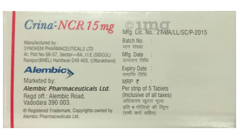 Crina-NCR 15mg Tablet image Crina-NCR 15mg Tablet image
