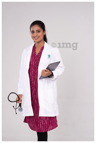 HealtHive Women Lab Coat for Doctors XL White