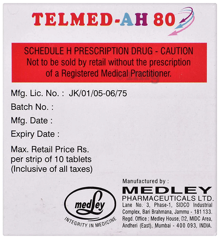 Telmed-AH 80 Tablet