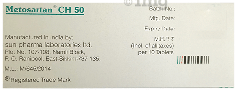 Metosartan CH 50 Tablet ER