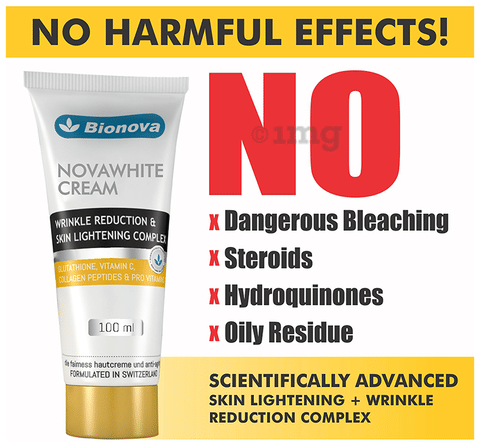 Bionova Novawhite Glutathione and Vitamin-C Cream Wrinkle Reduction & Skin  Lightening Complex: Buy tube of 100.0 ml Cream at best price in India