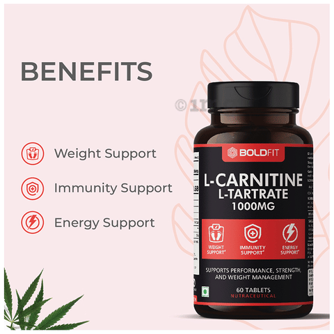 Boldfit L-Carnitine L-Tartrate 1000mg Tablet: Buy bottle of 60.0 tablets at in India | 1mg Boldfit L-Carnitine L-Tartrate 1000mg Tablet: Buy bottle of 60.0 tablets at in India | 1mg