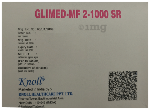 Glimed-MF 2/1000 SR Tablet image