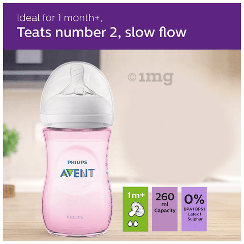 Philips Avent Natural Feeding Bottle (260ml Each) Blue: Buy box of