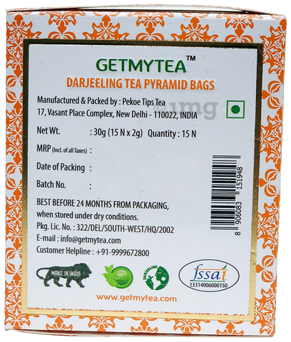 Buy Okayti Himalayan Black Pyramid Tea Bags 15 Black Tea Bags  Improve  Digestion Minimize Stress Levels  Organic Darjeeling Tea Online at Best  Prices in India  JioMart