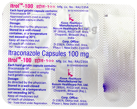 Itrol 100 Capsule image