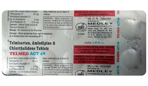 Telmed Act 40 Tablet image
