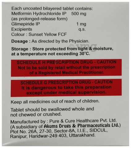 Glimecaid-M 1 Tablet PR