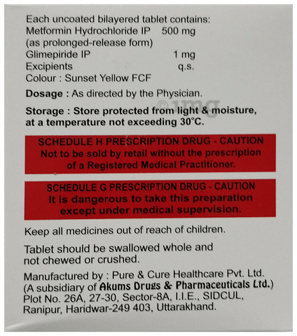 Glimecaid-M 1 Tablet PR image
