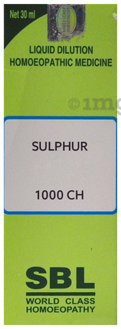Sbl Sulphur Dilution 1000 Ch Buy Bottle Of 30 Ml Dilution At Best Price In India 1mg