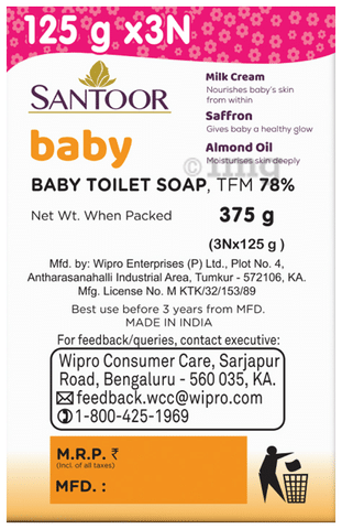 Baby santoor shop soap price