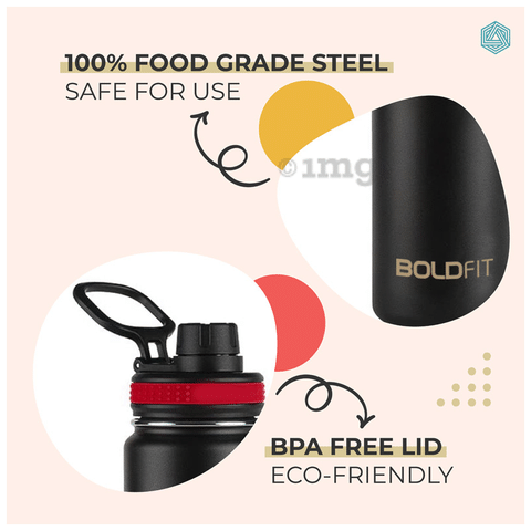 Stainless Steel Hot & Cold Water Bottle -800ml - BoldFit