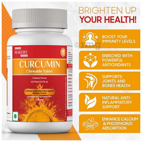Makers Chatpata Curcumin Chewable Tablet image Makers Chatpata Curcumin Chewable Tablet image