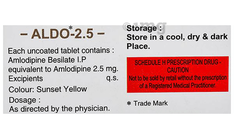 Aldo 2.5mg Tablet image