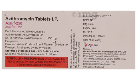 Azlin 250 Tablet image Azlin 250 Tablet image