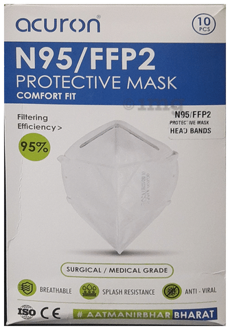 Acuron N95/FFP2 Protective Mask Comfort Fit: Buy box of 10 ...
