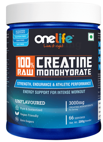 OneLife 100% Raw Creatine Monohydrate Unflavoured image