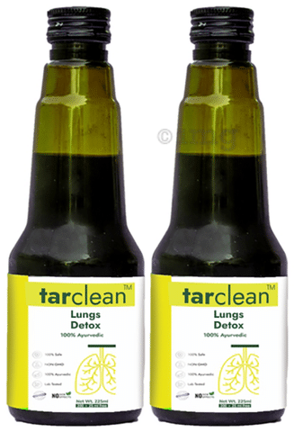 Tarclean Lungs Detox Syrup (225ml Each): Buy combo pack of 2.0 bottles at best  price in India