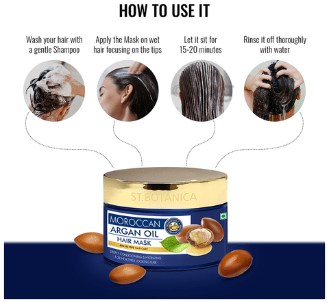  Moroccan Argan Hair Mask: Buy jar of 200 ml Hair Mask at best  price in India | 1mg