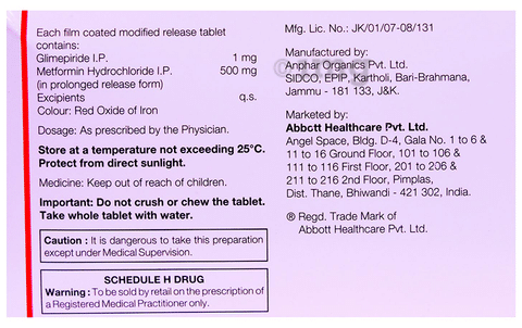 Gluformin G 1 New Tablet PR