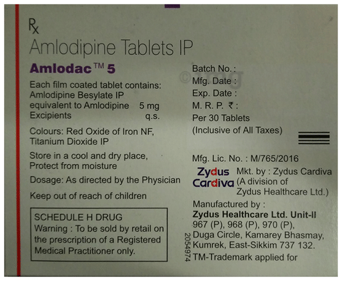 Amlodac 5 Tablet image