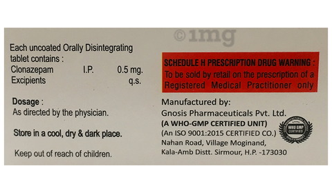 Klowin 0.5mg Tablet MD image Klowin 0.5mg Tablet MD image