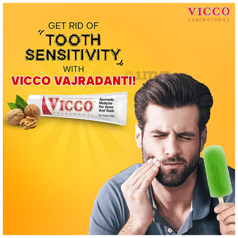 Vicco Vajradanti Ayurvedic Medicine for Gums and Teeth Regular: Buy tube of  100 gm Toothpaste at best price in India | 1mg