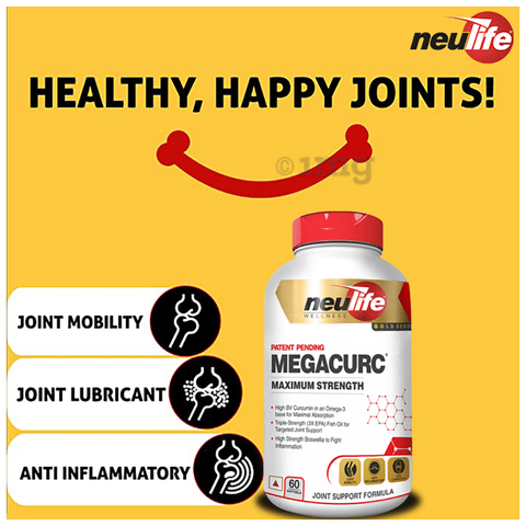 Neulife Megacurc Maximum Strength Softgels: Buy bottle of 60.0