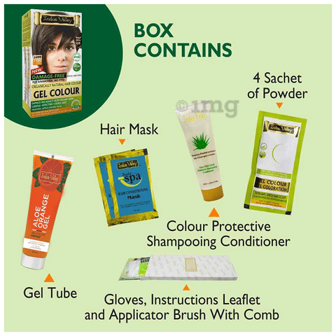 Indus Valley Organically Natural Hair Colour Gel Medium Brown: Buy box of  220 gm Powder at best price in India | 1mg