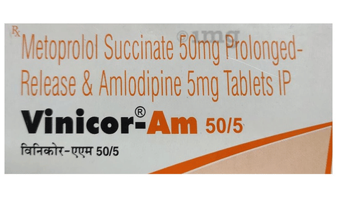 Vinicor-AM 50/5 Tablet PR image Vinicor-AM 50/5 Tablet PR image