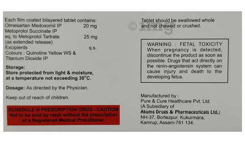 Olmecaid M 25 Tablet ER image Olmecaid M 25 Tablet ER image