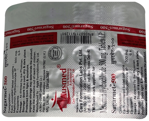 Sugarmet 500 Tablet image