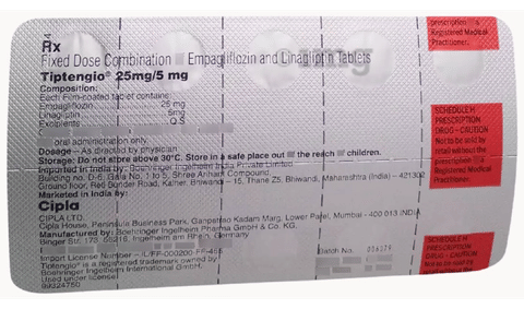 Tiptengio 25mg/5mg Tablet image