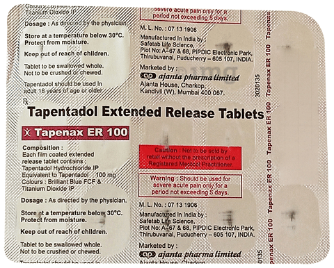 Tapenax ER 100 Tablet image Tapenax ER 100 Tablet image