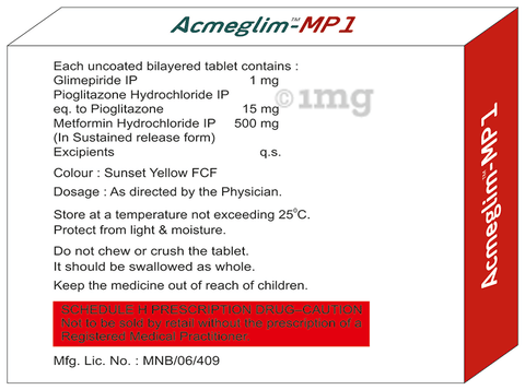 Acmeglim-MP 1 Tablet SR image