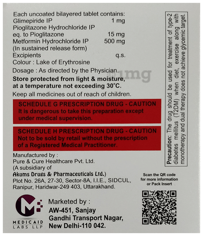 Glimecaid-MP 1 Tablet SR image