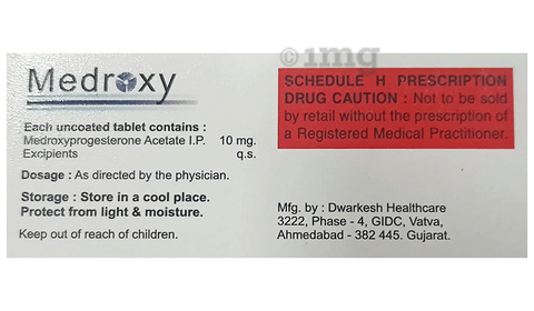 Medroxy 10mg Tablet image Medroxy 10mg Tablet image