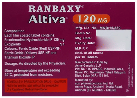 Altiva 120mg Tablet image Altiva 120mg Tablet image
