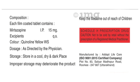 Mirzap 15 Tablet image Mirzap 15 Tablet image