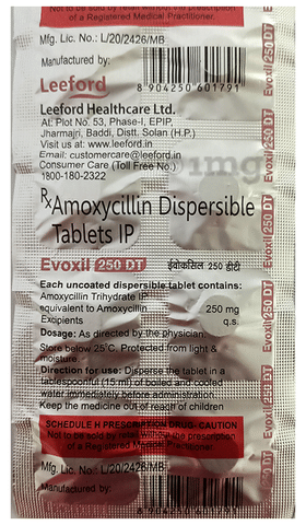 Evoxil 250 DT Tablet image Evoxil 250 DT Tablet image