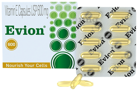 Evion 600mg Capsule: Buy strip of 10 capsules at best price in India | 1mg