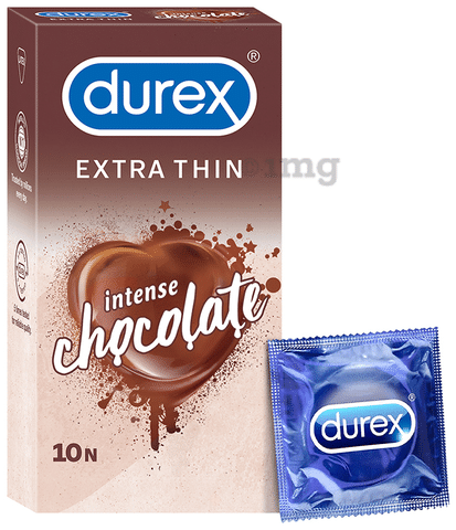 Aardappelen Bijproduct Regulatie Durex Extra Thin Condom Intense Chocolate: Buy box of 10 condoms at best  price in India | 1mg