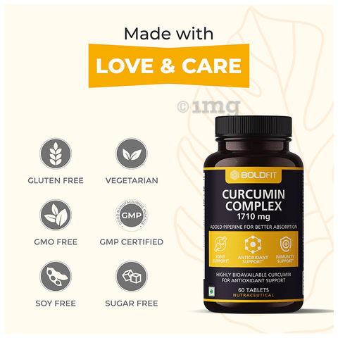 Boldfit Curcumin Complex 1700mg Tablet image Boldfit Curcumin Complex 1700mg Tablet image