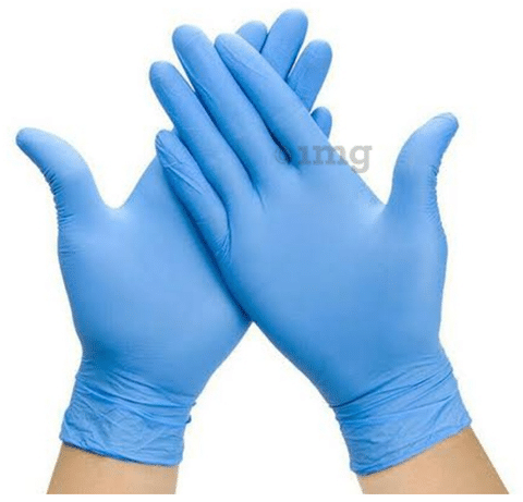 PHS Nitrile Powder Free Hand Glove Medium Blue Buy box of 100.0
