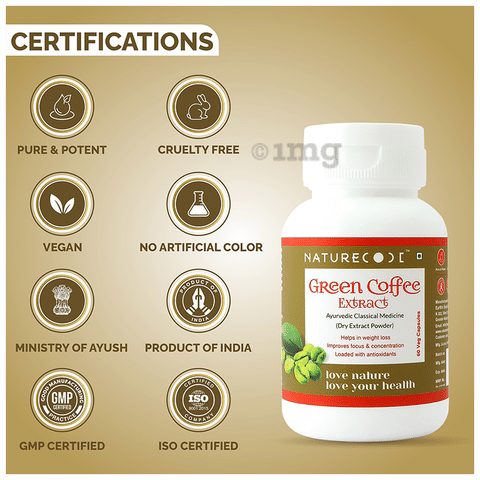 Nature Code Green Coffee Extract Veg Capsule: Buy bottle of ...