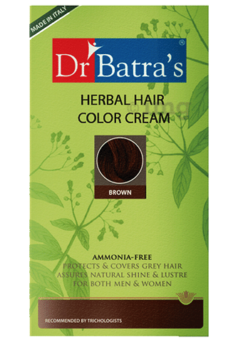 Dr Batra's Herbal Hair Color Cream Brown: Buy box of 130 gm Cream at best  price in India | 1mg