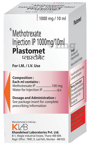 Plastomet 1000mg Injection image