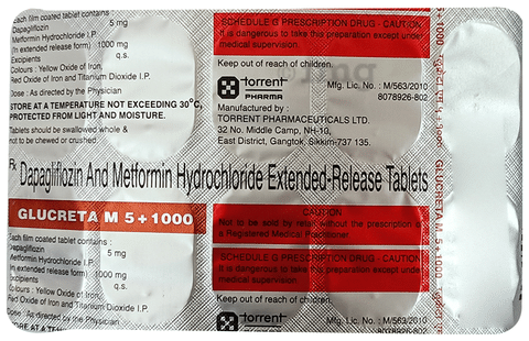 Glucreta M 5+1000 Tablet ER